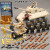 中国积木军事系列德军山猫坦克虎式重型装甲车男孩子拼装益智玩具 加农榴弹炮+装备