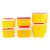 标燕 （十件起购）【方形25L】黄色塑料垃圾桶方形一次性 医疗利器盒 锐器桶BYLJT-7