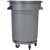 清洁圆形垃圾桶大号大容量商用带轮子户外环卫餐饮厨房泔水桶 120L不带底座【白云】