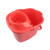 高带轮拖把桶经济型拖地桶塑料清洁水桶结实地拖桶老式拖布桶 红色(单桶)