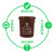 上海垃圾分类垃圾桶大号干垃圾湿垃圾户外圆形咖啡色棕色厨房物业Z 黑色50升有盖干垃圾