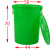 垃圾桶圆形加厚大号带盖厨余易腐垃圾分类绿色熟胶圆筒商用过滤大 100K绿色有盖厨余鱼骨