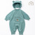 有彩秋冬季韩版婴幼儿摇粒绒可爱卡通小熊爬服新生儿休闲外出连体衣 米白色 66码（建议10-13斤）