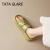 TATA  GLARE女鞋法式复古风露趾简约时尚外穿一字拖鞋 米白色 34