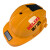 德力西国标帽内置风扇带太阳能的空调工地制冷帽子充电头盔电 黄色 太阳能双风扇(工作时长138小时)