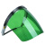 安全帽面屏电焊打磨防冲击防飞溅支架面屏防护面罩配强化式面罩 黑铝合金支架PC面屏绿色
