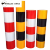 标识桩交通膜警示防撞柱交通安全PET电线杆隔离反光贴纸膜 红白120cm高三红三白 一米价格10米以上