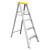 兴航发 XHF-LDCR2.4 铝合金单侧人字梯2.4米 8步铝合金折叠梯子工具盒梯子1.2米-3米规格承重100KG加厚工程梯