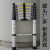 伸缩梯竹节梯伸收梯便携梯铝合金家用梯多功能梯升缩梯收缩梯 加厚多功能1.9+1.9直梯3.8米