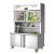 钦樽 冷藏冷冻一体机多功能子母柜商用后厨房工作台展示柜立式冰柜冰箱 壁挂式1.5米款