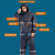 钢米 GM004 交通执勤反光雨衣裤套装 分体双层加厚骑行150D防水布 （180）藏青色