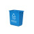 劳保佳 垃圾分类塑料桶 北京分类垃圾桶 户外无盖四色商用环卫学校幼儿园垃圾箱 国标版 蓝色无盖 20L