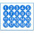 3厘米磁性吸铁石白板贴彩票医院用数字磁铁120圆形磁扣磁珠磁粒 蓝色 120 3厘米