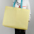 玛仕福 超市折叠购物手提包装袋广告礼品外卖环保袋浅黄横版大号45*35*12cm
