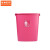 京洲实邦 塑料大垃圾桶大号学校厨房办公室大容量商用无盖带盖 30L玫红色无盖