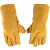 海斯迪克 长款牛皮加厚电焊手套 防烫耐磨防火星焊接手套 黄色33CM 