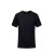 夏季圆领工作服 t恤定制印logo 速干工衣 餐饮运动短袖文化衫 黑色-精梳棉 4XL 短袖