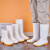 宇禄九州YA-151高筒白色款耐磨防滑雨鞋卫生靴防油防汛雨靴