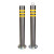 不锈钢防撞柱加厚钢管警示柱固定隔离柱可拆卸路桩立柱550/600/75 76*750活动款