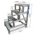 工业加厚踏步梯铝合金踏步台移动登高梯子焊接平台梯梯凳 4步高1000mm