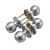枭雄三杆式球形锁塑钢门卫生间浴室门锁三杆球锁球型铝合金家用通用型 门厚2.5-4.5CM(银色 35-50mm通用型带钥匙