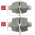 重载连接器HE-32芯48芯对接型矩形工业防水航空插头连接器 48芯外壳含母芯(带扣)
