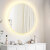 IGIFTFIRE圆形智能镜子挂墙式卫生间浴室镜化妆带灯led防雾触摸屏发光壁挂 无触控键+白光 (线控) 40x40厘米