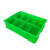 塑料分格箱周转配件分隔大盒子分类多格螺丝加厚盒零件工具收纳盒B 3号八分格绿色
