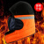 SB 赛邦 冬季防寒保暖安全帽衬仿羊毛棉帽衬 橘色加长护脖口罩带反光/个