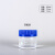 久聚和透明玻璃试剂瓶广口瓶蓝盖瓶样品瓶化学实验瓶大口耐高温瓶 透明150ml+四氟垫