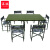 谋福（CNMF）2*1m行军桌野战桌椅 户外训练桌便携式会议桌餐桌指挥作业桌椅(一桌6椅)