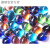 漂傲园艺五彩色石头玻璃珠扁珠装饰鱼缸弹珠玻璃球水培 太阳花500克