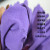 劳保手套L309紫色乳胶发泡手套柔软防滑耐磨透气防护 l578紫色(12双) S