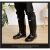 HKFZ男士高筒雨鞋防水耐酸碱保暖雨鞋雨靴工业化工五金水产水鞋胶鞋 黑色 40 足码