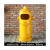 美式工业风复古垃圾桶LOFT脚踏消防栓纸篓创意酒吧装饰品摆件 大号黄色