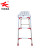 华峰加厚折叠平台梯 工业马凳洗车凳 折叠工作台移动铝合金登高梯 1.2*0.5*0.8m XCT08