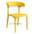 源氏木语北欧椅家用靠背凳网红塑料餐椅现代简约可叠放加厚餐桌椅牛角椅 玻钎稳固加强柠檬黄 十把发货