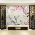 蓝鱼（LANYU）新中式花鸟梅花3D电视背景墙壁纸墙纸客厅卧室墙布尺寸定制壁画 透气整张-无纺布