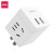 得力（deli）魔方智能USB插座 旅行转换插头 插排/ 插线板/ 接线板/ 排插 2孔+2USB 无线白色魔方 33626