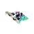 :PCI-E:转串口卡:2个COM口:RS232通讯多串口卡:DB9针工控卡 天蓝色