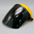 海斯迪克 HKW-11 耐高温氩弧焊防护面罩 透明有机玻璃焊接防护面罩 电焊黄顶面罩 黑色