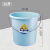 水桶塑料桶加厚手提学生宿舍储水洗澡洗衣装水桶厕所大号 中号蓝色26L高强力桶