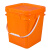 加厚腌菜桶塑料正方形桶带盖长方形桶带提手圆桶20L大口桶运输桶 10L-长方形桶