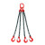 尚留鑫 起重链条吊索具6.4吨3米四腿G80锰钢组合吊具