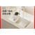 GOFU-G16瀑布出水水槽不锈钢SUS304厨房大单槽带龙头洗菜池洗碗槽 G16(奶油色)68x46cm-A