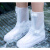 儿童雨鞋雨鞋男女款雨天防水雨靴套鞋防滑加厚耐磨儿童硅胶雨鞋套 茶色-中筒 XS(32-33)