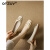ORZUV品牌单鞋女2024夏季新款一脚蹬百搭浅口方头软皮软底平底 杏色 38