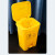 赫钢 医疗垃圾桶 医院用垃圾箱卫生桶商用有盖垃圾桶废物回收箱翻盖 黄色脚踏款30L 件 黄色 黄色脚踏款50L