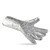 阿力牛 ASH52 五指防火阻燃隔热手套 冶炼消防铝箔防护劳保工作手套 银色 加长款55cm 