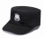 黑色保安帽子春秋冬款布帽优质刺绣缝徽帽保安工作服帽子便帽 优质缝徽保安帽 55-56码